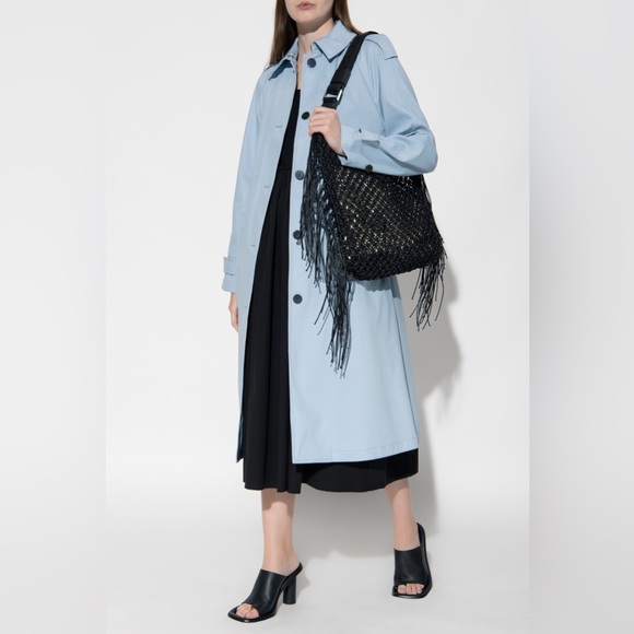 NWT $695 Theory Belted Trench Coat in Blue - Picture 5 of 8